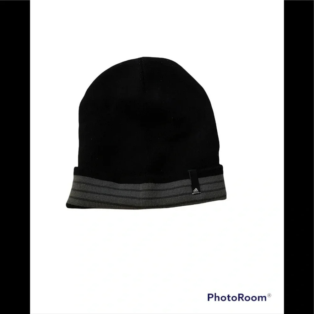 Adidas Black and Gray Beanie Hat